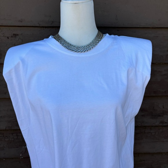 NWT! Zara tee with shoulder pads! - Picture 4 of 7